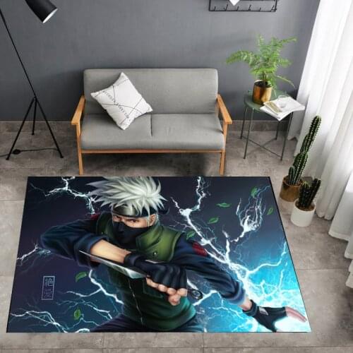 Anime Naruto Hatake Kakashi Floor Rug Doormat Square Carpet Bedroom Kitchen Living Room Child Play Non-slip Mat Gift