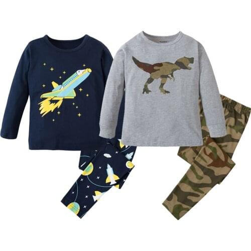 Brand New Boys Pajamas Kids Dinosaur Sleepwear Girls Pajamas Pijama Menina Kids Nightwear Baby Pyjamas for 1-8 Years