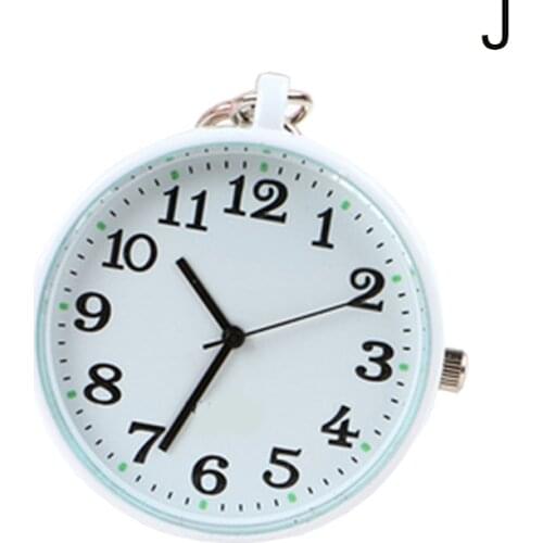 Newly Fashion Pocket Watch Small Round Dial Quartz Analog Keychain Pocket Watch Clock DOD886