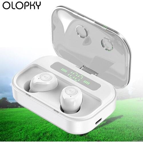 New TWS Wireless Bluetooth Earphone LED Power Display Bluetooth 5.0 HIFI Noise Cancell Sport Headset Earbuds for iphone xiaomi