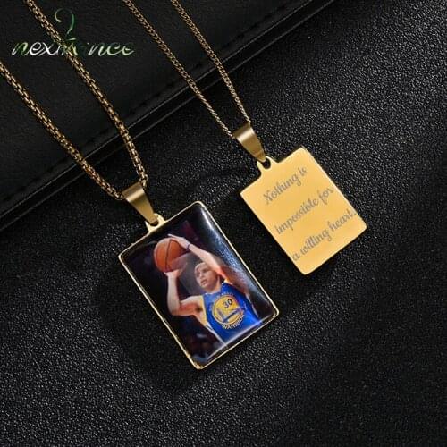 New Customize Color Photo Necklace Stainless Steel Engrave Personalized Necklaces Rectangular Pendants For Family Jewelry Gift