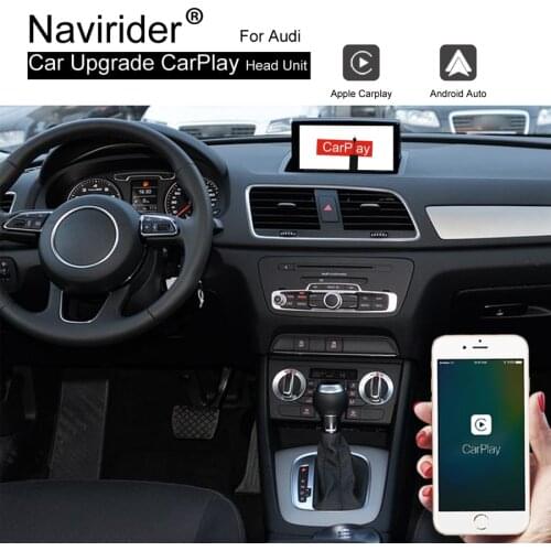 Car Upgrade Audio Video System Airplay Wireless Carplay Andriod Auto For AUDI Q3 A1 GPS Map Voice Control Interface Black