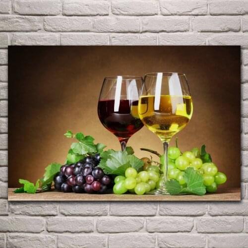 Red and white wine grapes wallpaper posters on the wall picture home living room decoration for bedroom KD782