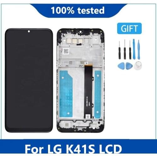 Original For 6.55" LG K41S LCD LMK410EMW LMK410HM LMK410BMW Display Touch Screen Digitizer Assembly ForLG K41 S LCD with Frame