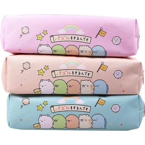 12 pcs/lot Kawaii Sumikko Gurashi Pencil Case Cute Pencil bag box Stationery pen pouch office school supplies canetas zakka