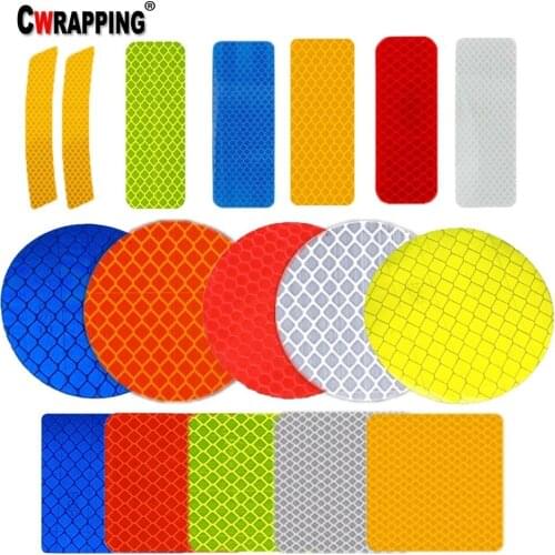 High Visibility Warning Mark Reflective Tape Car Wheel Rim Shape Safety Reflector Strip Self Adhesive Bike Car Sticker 5 Color