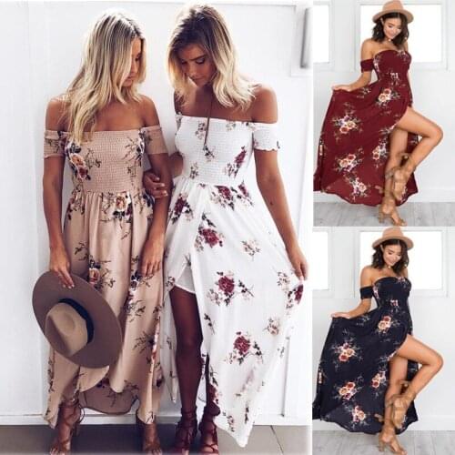 QATURALAN Off-the-shoulder Summer Dresses