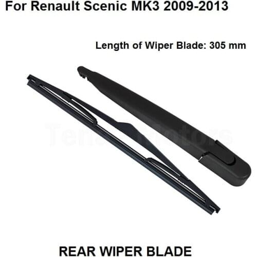 For Renault Scenic MK3 2009-2013 Rear Windshield Window Wiper Arm + Blade Set New
