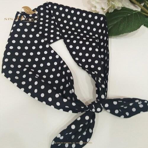 SISHION Retro Vintage Black White Polka Dots Hair Accessories VD1904 50s 60s Women Girls Party Hair Band Headbands Bandeau