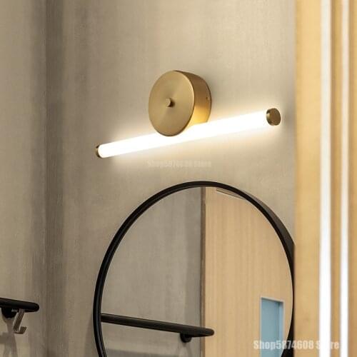 Modern Led Acrylic Wall Lamp Nordic Bathroom Toilet Vanity Cabinet Mirror Front Lamp Bedroom Living Room Background Wall Light