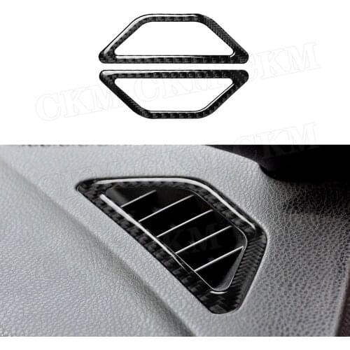 Carbon Fiber Front Dashboard Air Outlet Vent Trim Frame Cover Molding Stickers For Toyota GT86 FT86 ZN6 Subaru BRZ 2013-2020