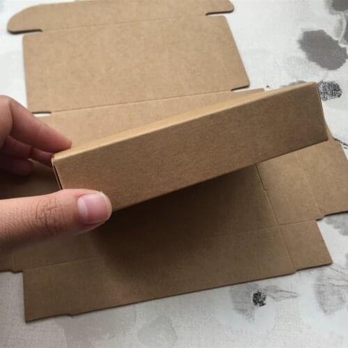 100Pcs/Lot Blank Kraft Paper Box Packaging Small Cardboard Handmade Soap Gift Box For Wedding Craft Jewelry Candy Box Folding