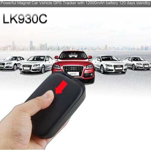 120days standby car tracker LK930C Powerful Magnet Car Vehicle GPS Tracker with 12000mAh battery Global use gps locator PK tk905