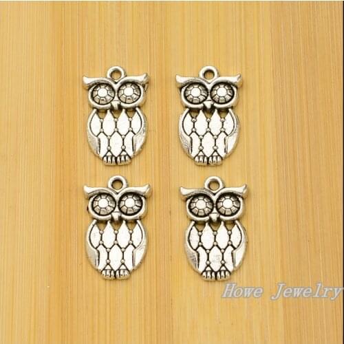 20 pcs Vintage zinc alloy charms owl pendant DIY Bracelet Necklace metal jewelry accessories Making 02