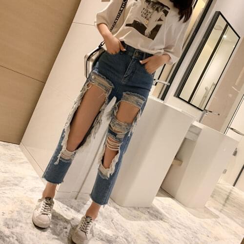 2020 spring summer autumn new women fashion casual Denim Pants woman female OL high waist jeans jeans woman Vq167