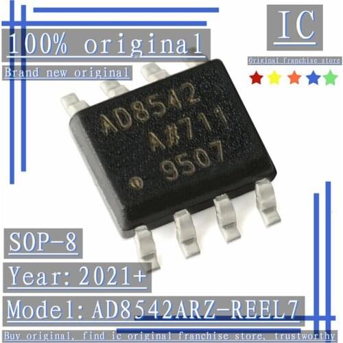 2021+ 100% Brand new original 5PCS-20PCS AD8542ARZ-REEL7 SOP-8 General purpose CMOS rail-to-rail amplifier