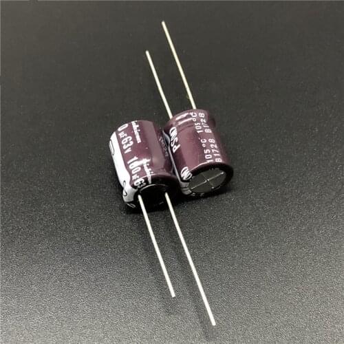 5pcs/50pcs 100uF 63V NICHICON PS Series 10x12.5mm Low Impedance 63V100uF Aluminum Electrolytic capacitor