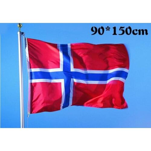 90 X 150cm The Norwegian Flag High Quality Norway National Flags Polyester Flag Metal Grommets