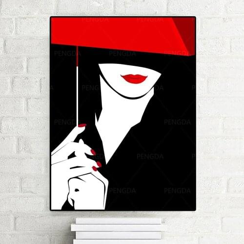 Canvas Pictures Home Lady Abstract Butterfly Decoration Paintings Cool Poster HD Prints Wall Art Modular Living Room No Framed