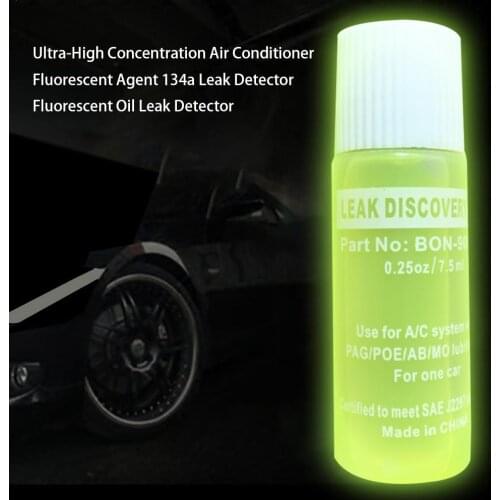 7.5ml Automotive Air Conditioning Fluorescent Leak Detector Car Maintain Tool Refrigerant Gas A/C Leak Test Detector Repair Kit