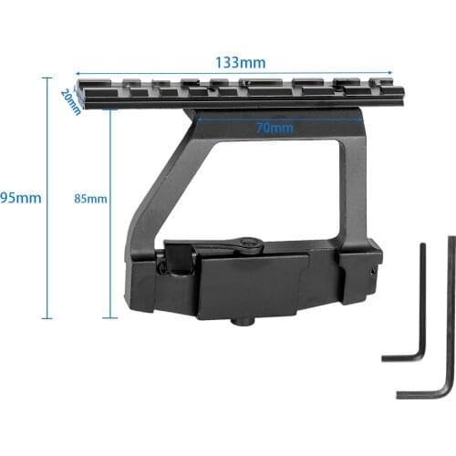 Ak47 Picatiny Side Rail Scope Mount Quick Lock Top Rail Mount Heavy Duty Kalashnikov Ak74 SAIGA RIFLE Airsoft Scope Mount