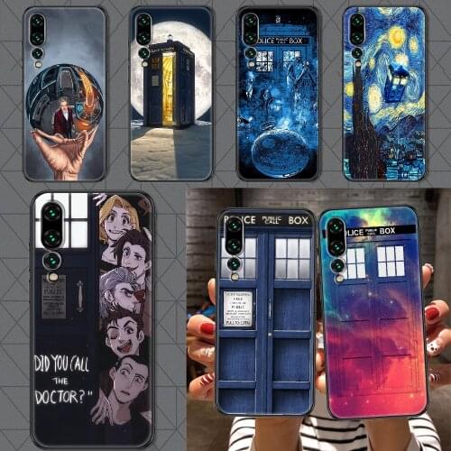 Tardis Box Doctor Who Phone case For Huawei P Mate P10 P20 P30 P40 10 20 Smart Z Pro Lite 2019 black soft hoesjes trend funda