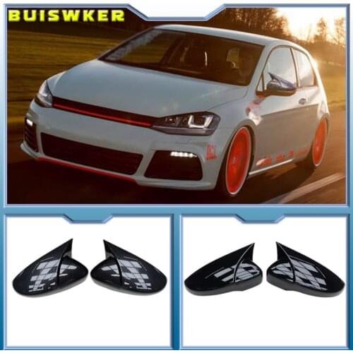 For Scirocco PASSAT Beetle 2009-2018 Black Door Side Wing Rearview Mirror Ox Horn Cover Cap Car Accessories