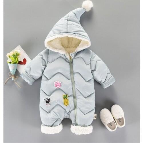 Baby Girl Romper Baby Costume Rompers Clothes Cold Winter Boy Girl Garment Thicken Warm Comfortable Pure Cotton Coat Jacket Kids