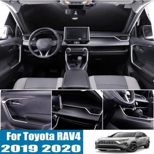 DNHFC the interior of the car protects the leather sticker from wear and tear For TOYOTA RAV4 RAV 4 XA50 LHD 2019 2020