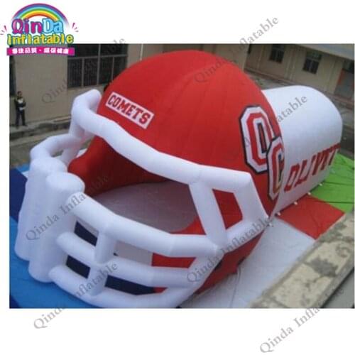 Hot Sale Custom Giant Inflatable Football Helmet Tunnel For Sport Event