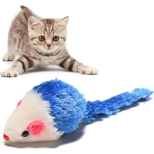 Dorakitten 1pc Cat Toy Creative Funny Fake Rabbit Fur Mini Pet Chase Toy Mouse Shape Toys Pet Supplies Cat Favors Random Color