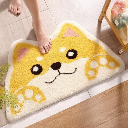 Bath Mat Cartoon Rug Home Entrance Bathroom Carpet Toilet Non-slip Water Absorption Doormat Kawaii Floor Mat Shower Room Rugs