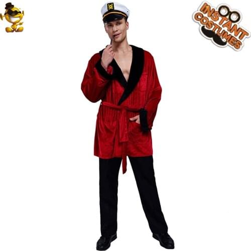 Mens Smoking Jacket Fancy Dress Boy Red Smoking for Adult Halloween Party Costumes