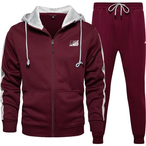 Mens Tracksuits 2021 New Autumn Winter Sports Wear Workout Clothing Jogging Suit 2 Pcs Set Mens Gym Clothing Sweatsuits Outfits