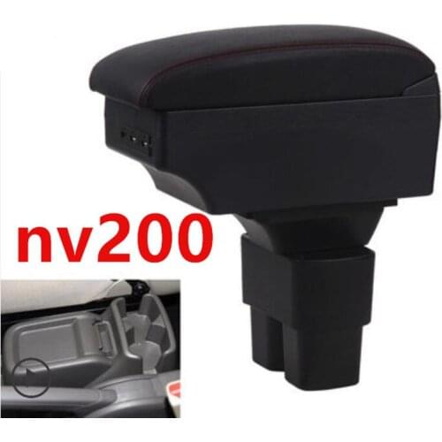 For Nissan NV200 armrest box universal car center console caja modification accessories double raised with USB