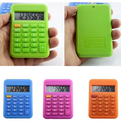 Portable Mini Calculators 8 Digits Electronic Calculator Battery Power Economical Calculator School Student Calculating Tools