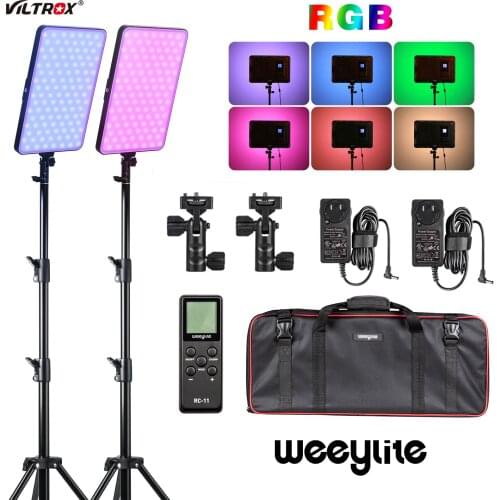 Viltrox weeylite sprite40 2pcs RGB Video Light kit LED Panel Video Light 2.4G Wireless Remote for Camera Light Full Color Output