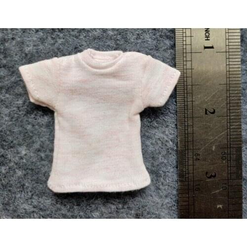 Light Pink 1/12 T-shirt Model For 6" Figure Doll