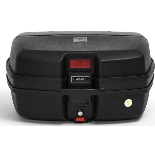 Motorcycle Tour Tail Box, Motorcycle Luggage Box, Top Case with 2 Keys Multifunctional Scooter Luggage for Luggage Storage 45L