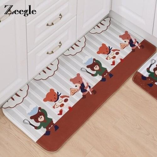Zeegle Kids Room Carpet Cartoon Pattern Floor Mat Anti-Slip Kitchen Rug Bedroom Decor Door Carpets Entrance/Hallway Area Rug