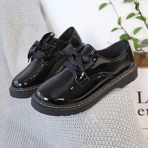 2020 New Spring And Autumn Womens Small Leather Shoes Fashion College Wild Artificial Leather High Quality Lace-up Shoes B21-83