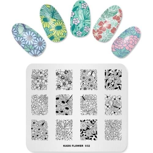 1PC 7cm*8cm Flower Pattern Various Series Template DIY Image Stencil Beauty Tools for Nail Art Decorations Stamp Nail Art