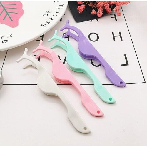 1PC False Eyelash Tweezers False Eyelashes Applicator Eyelash Extension Curler Nipper Auxiliary Clamp Makeup Forceps Tools