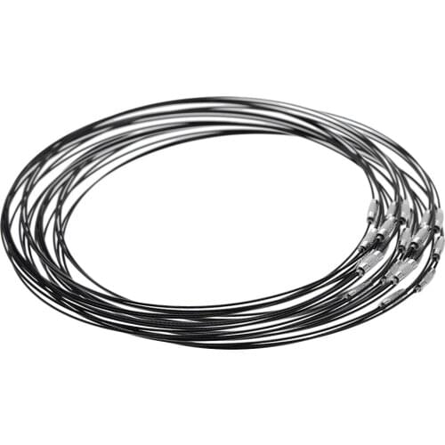 20x Steel Cable Necklace with Screw Clasp for Choker Necklace Manufacturing