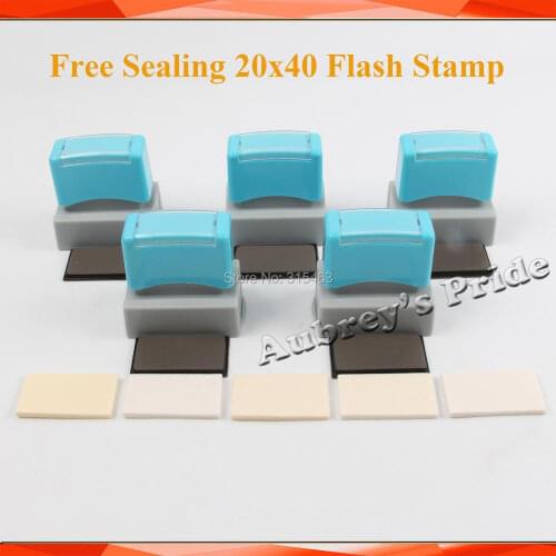 5Pcs Rectangle THD-20x40mm Holder Rubber Pad Sponge Free Edge Sealing for Flash Stamp Shell Material Selfinking Stamping