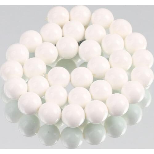 AAA Natural White Tridacna Stone Bead Round Loose Spacer Beads For Jewelry Making 4/6/8/10/12MM Diy Necklace Bracelet 15"Strand
