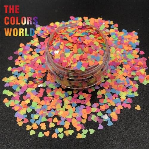 TCT-290 Heart Shape Valentines Day Color Nail Glitter Nail Art Decoration Makeup Face Paint Festival DIY Decoration Accessory