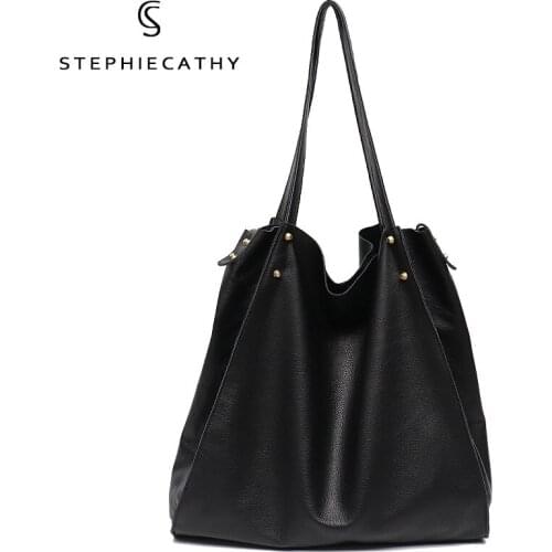 SC Large Women Tote Bag Brand Luxury Women Shoulder Hobo bags Female Soft Genuine Leather Roomy Capacity Travel Crossbody