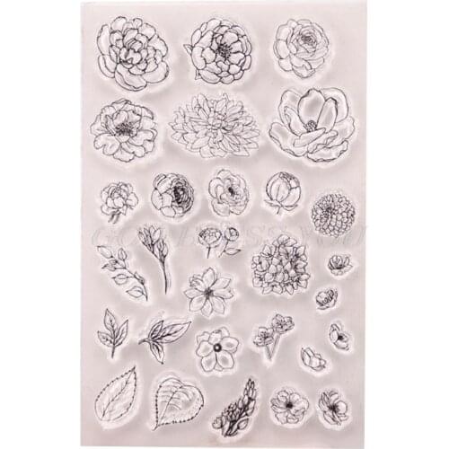 Flower Silicone Clear Seal Stamp DIY Scrapbooking Embossing Photo Album Decorative Paper Card Craft Art Handmade Gift Drop Ship