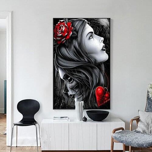 DIY Painting By Numbers For Adults Skull Figures Pictures Coloring By Numbers On Canvas Handicraft Art Hobby Gifts